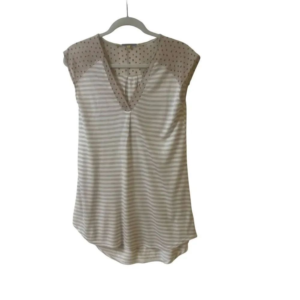 Anthropologie top by Little Yellow Button striped sz Small